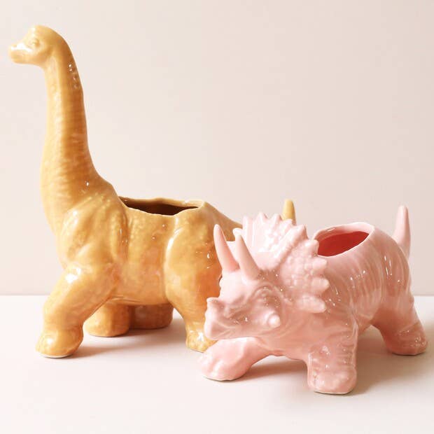 Pink Triceratops Dinosaur Planter - Time's Reel