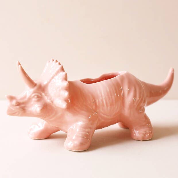Pink Triceratops Dinosaur Planter - Time's Reel