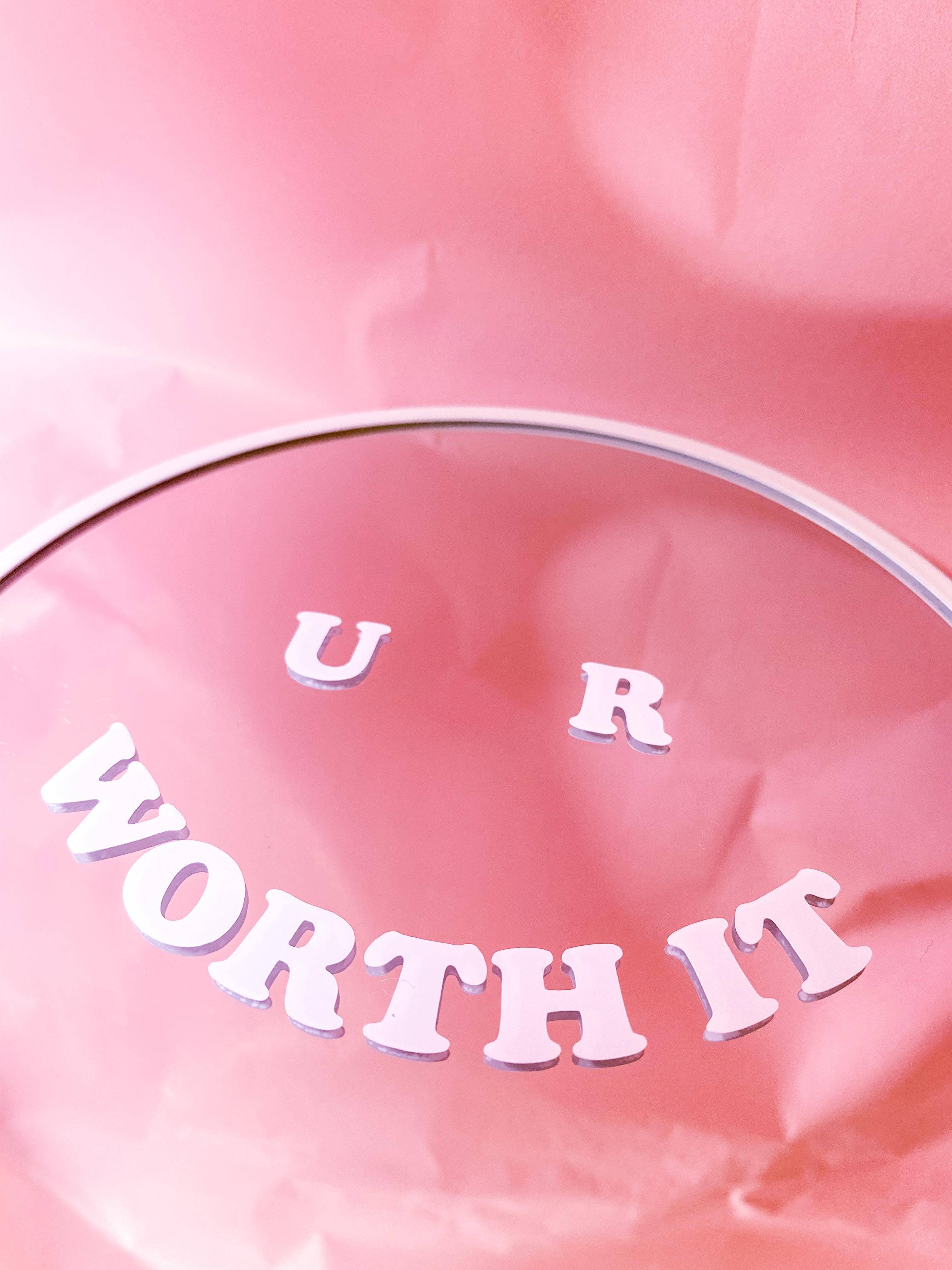 U R Worth It Mirror Sticker - Time's Reel