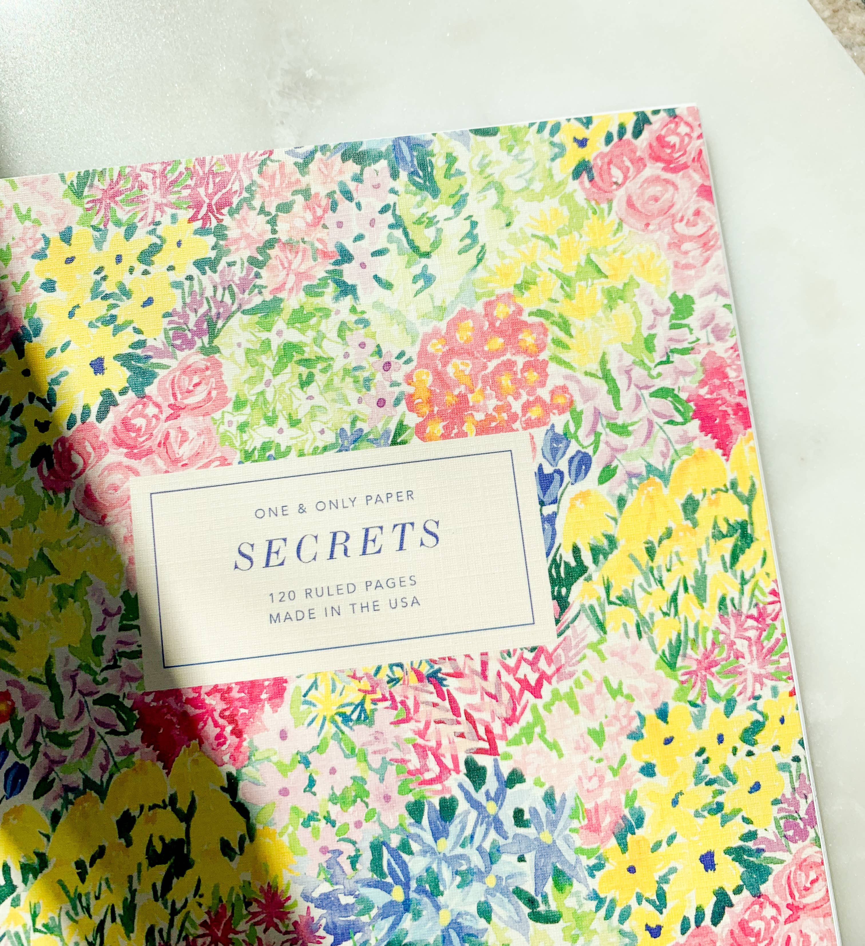 Secrets Floral Wire Spiral Bound Lined Notebook - Time's Reel