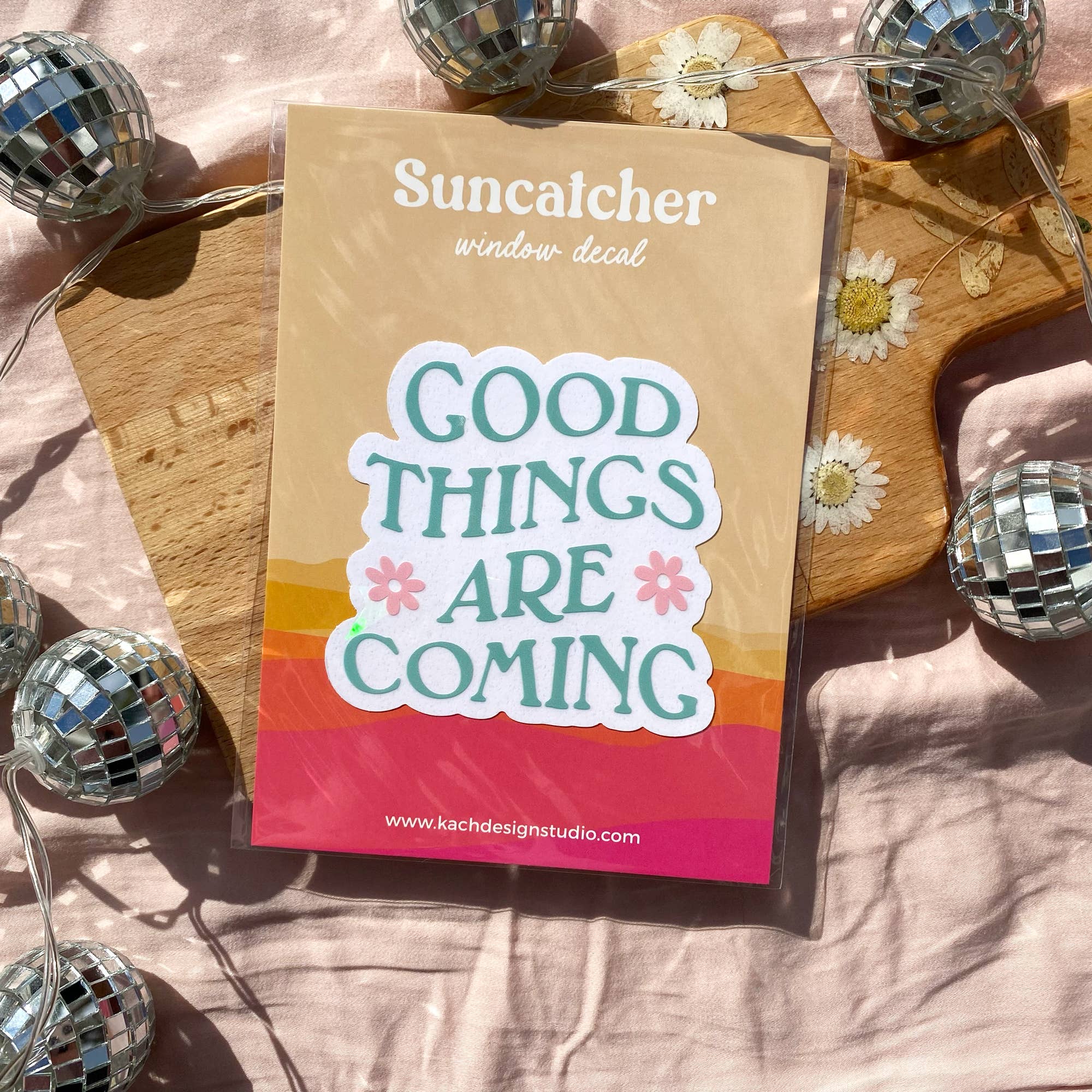 Good Things Are Coming Rainbow Suncatcher Decal - Time's Reel