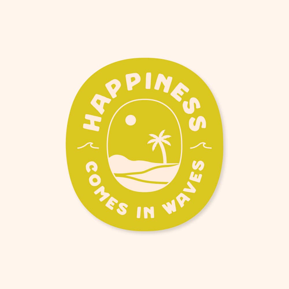 Happiness Comes in Waves Sticker - Time's Reel
