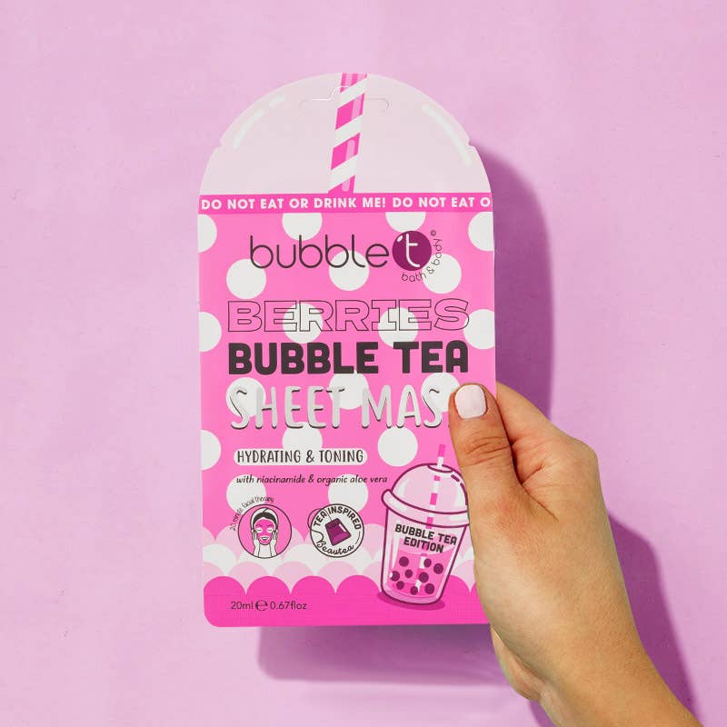 Bubble Tea Berries Hydrating Sheet Mask (20ml) - Time's Reel