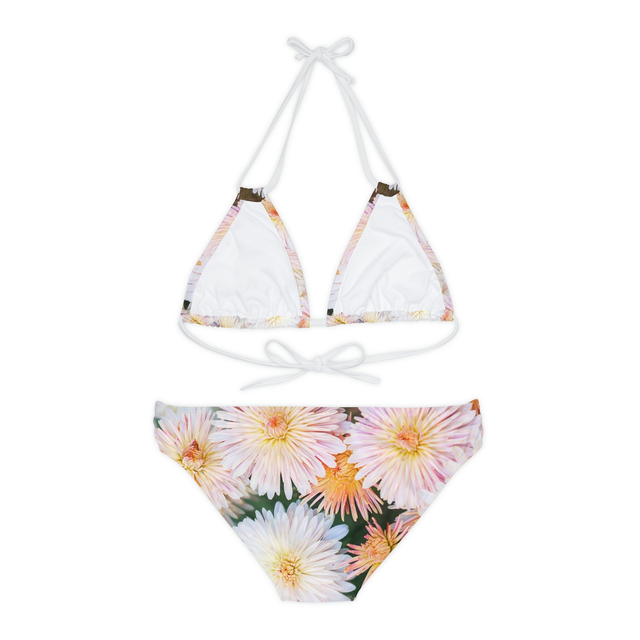 Chrysanthemums Strappy Bikini Set - Time's Reel