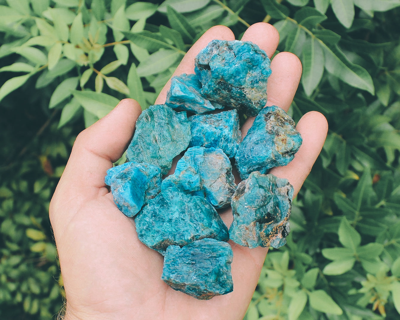 Blue Apatite Crystal Chunk - Time's Reel
