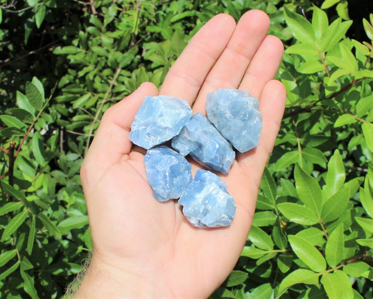 Blue Calcite Crystal Chunk - Time's Reel