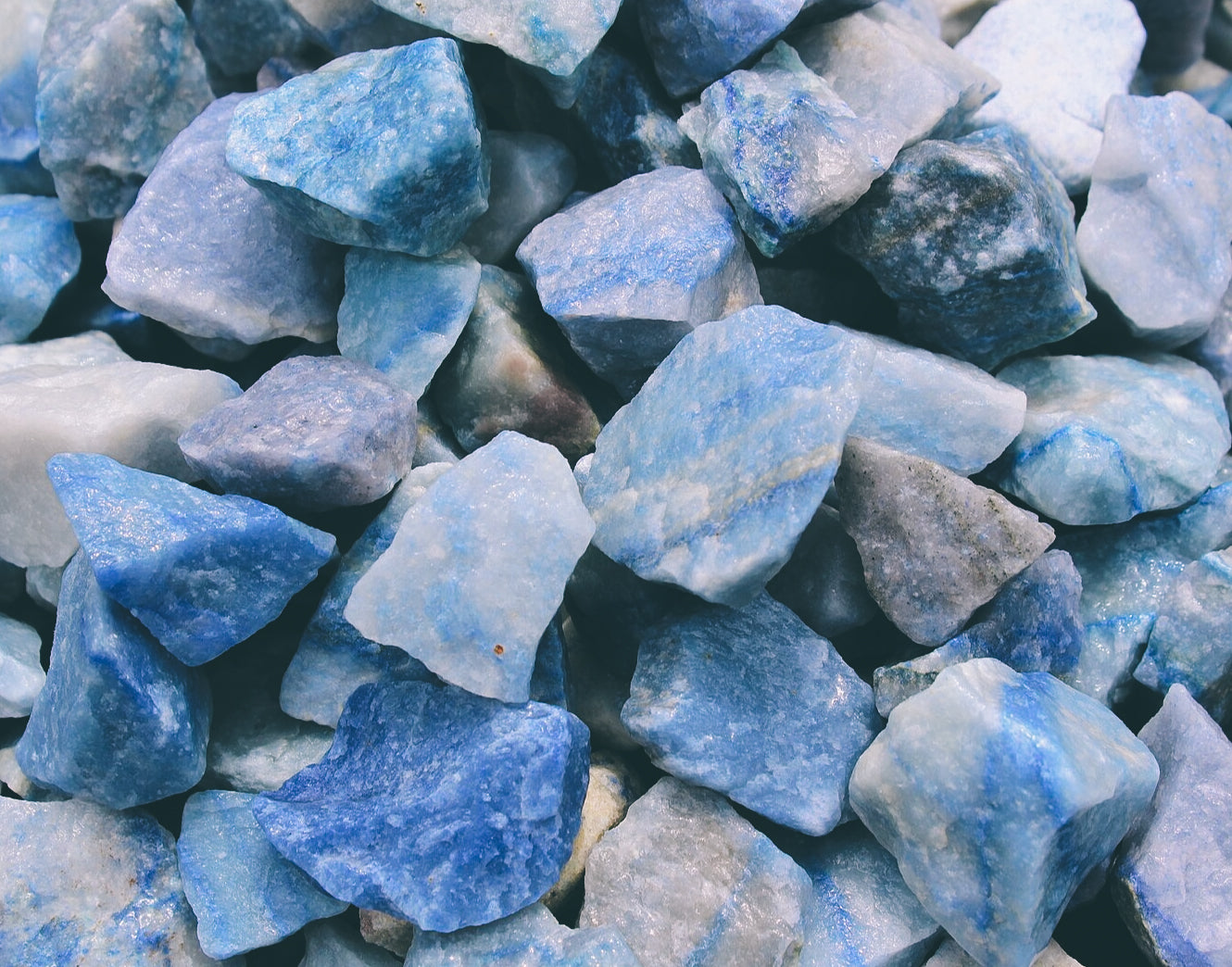 Blue Quartz Crystal Chunk - Time's Reel