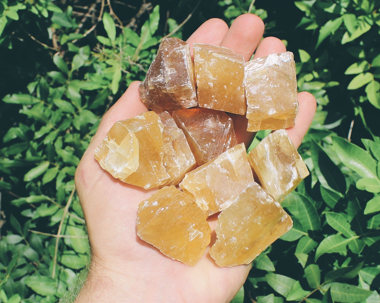 Honey Calcite Crystal Chunk - Time's Reel