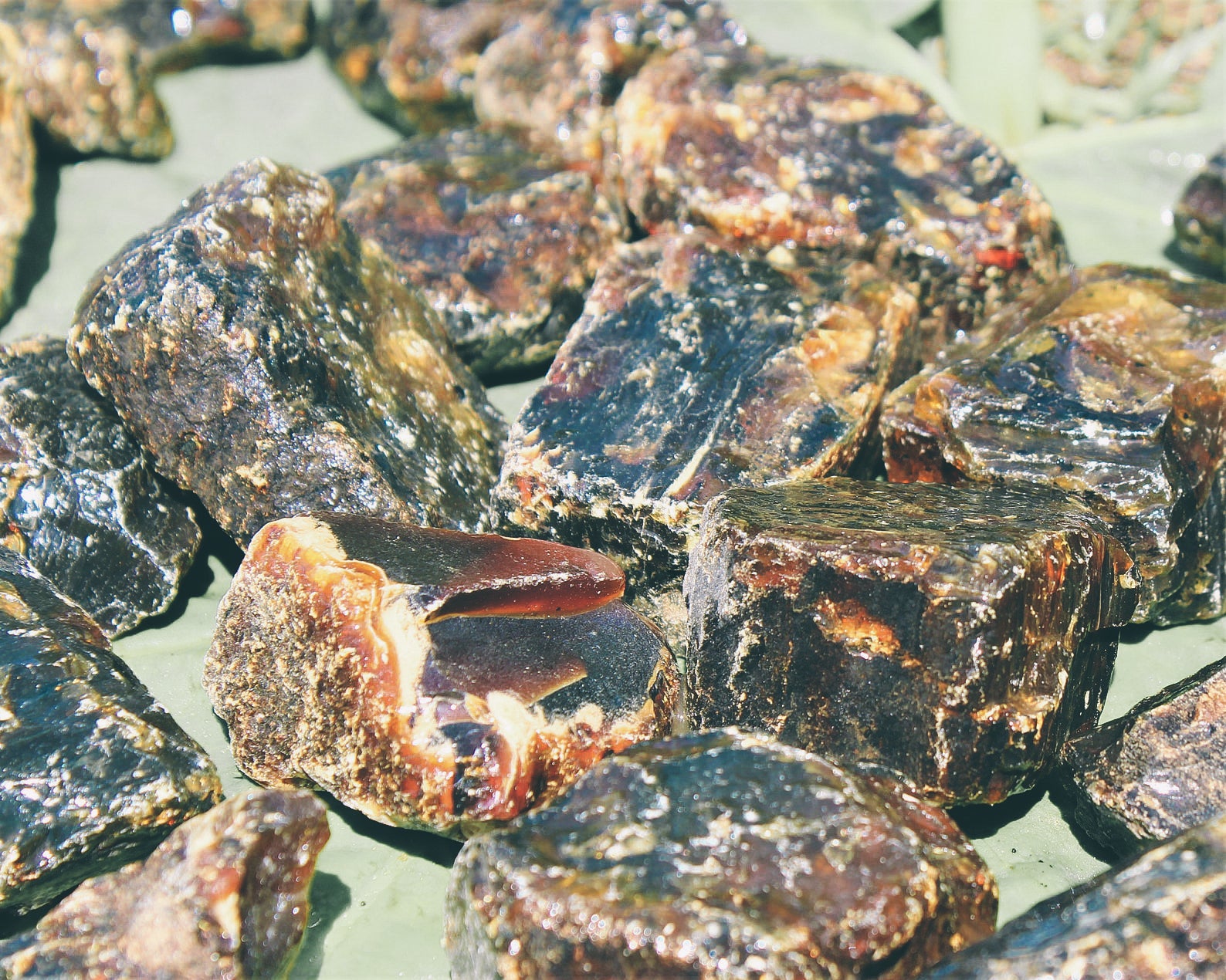 Indonesian Amber Crystal Chunk - Time's Reel