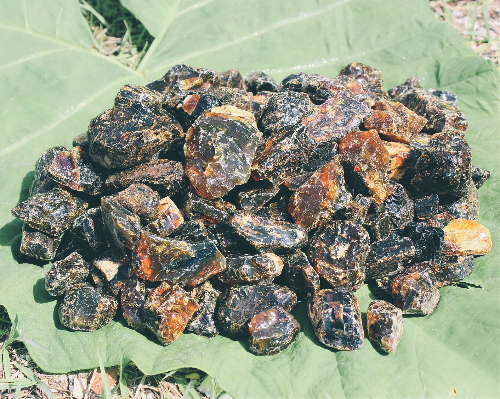 Indonesian Amber Crystal Chunk - Time's Reel