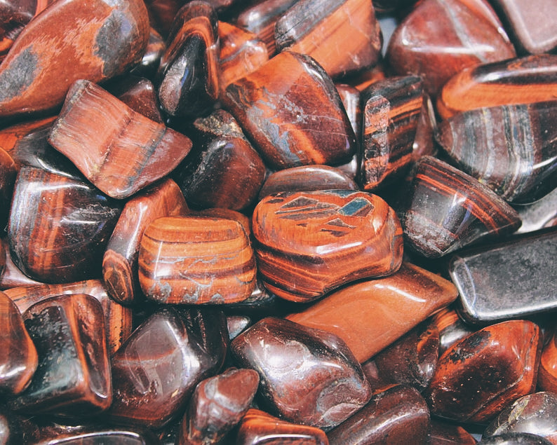 Red Tiger Eye Tumbled Stone - Time's Reel