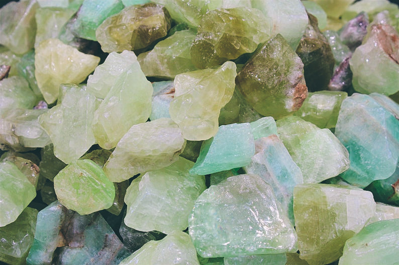 Green Calcite Crystal Chunk - Time's Reel