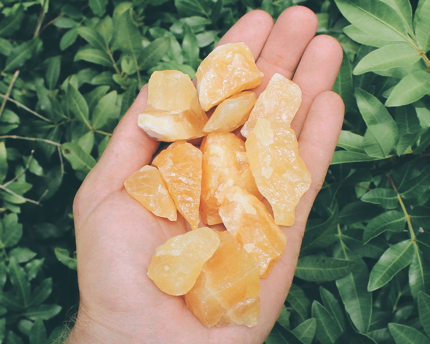 Orange Calcite Crystal Chunk - Time's Reel