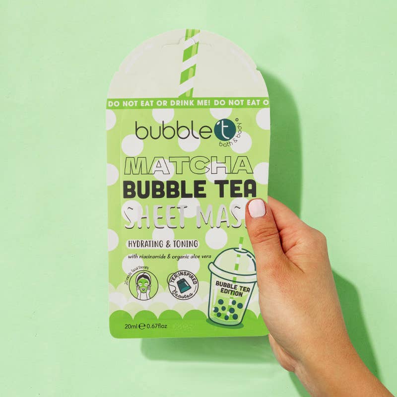 Bubble Tea Matcha Hydrating Sheet Mask (20ml) - Time's Reel