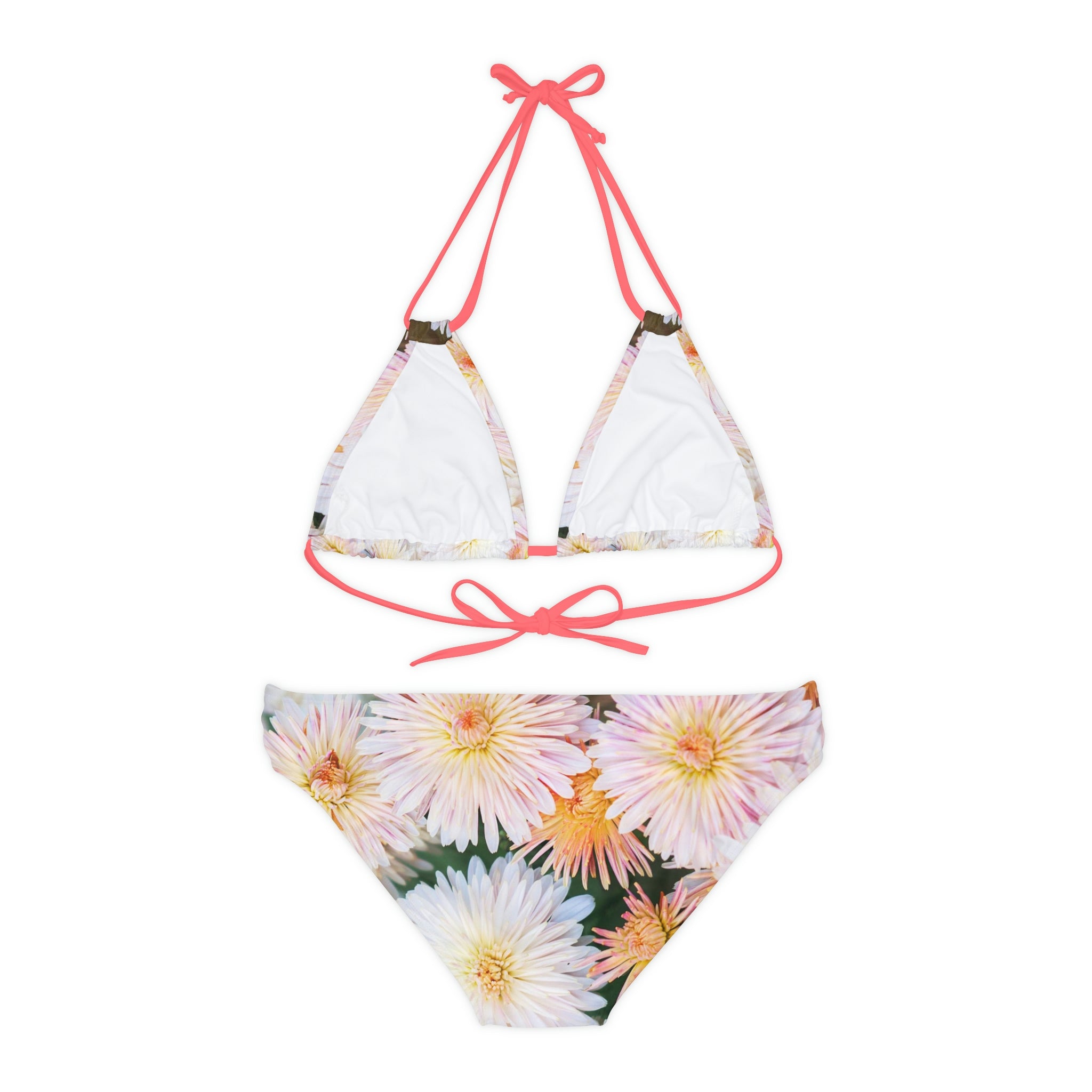 Chrysanthemums Strappy Bikini Set - Time's Reel