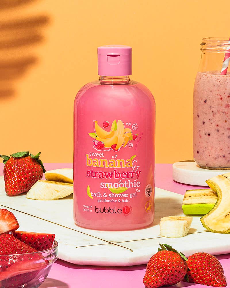 Banana & Strawberry Smoothie Body Wash (500ml) - Time's Reel