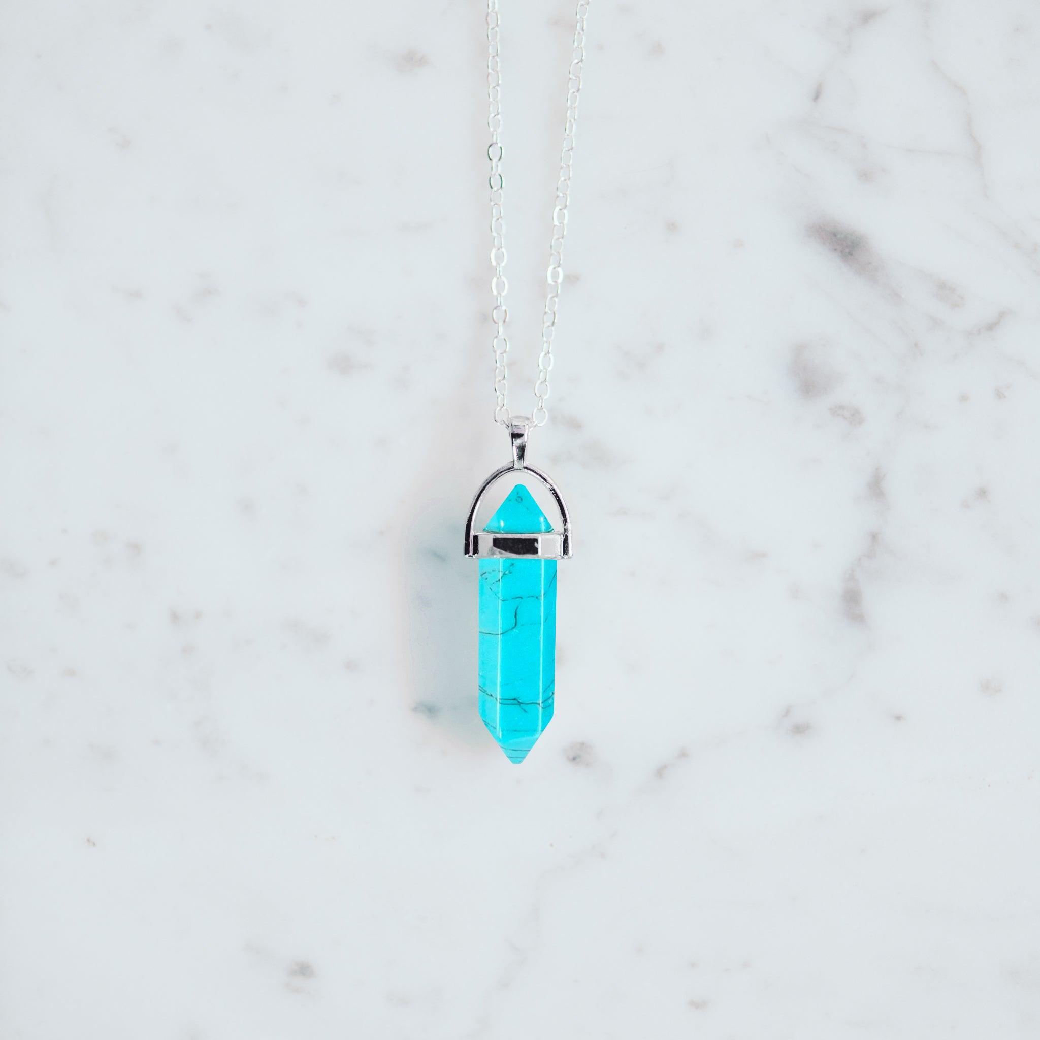 Turquoise Stone Necklace - Time's Reel